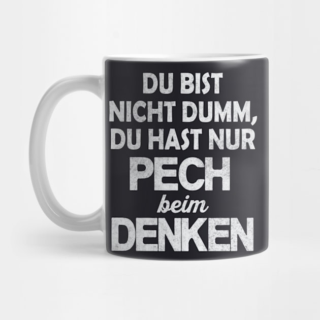 Pech beim Denken Sarkasmus lustiger Spruch by Foxxy Merch